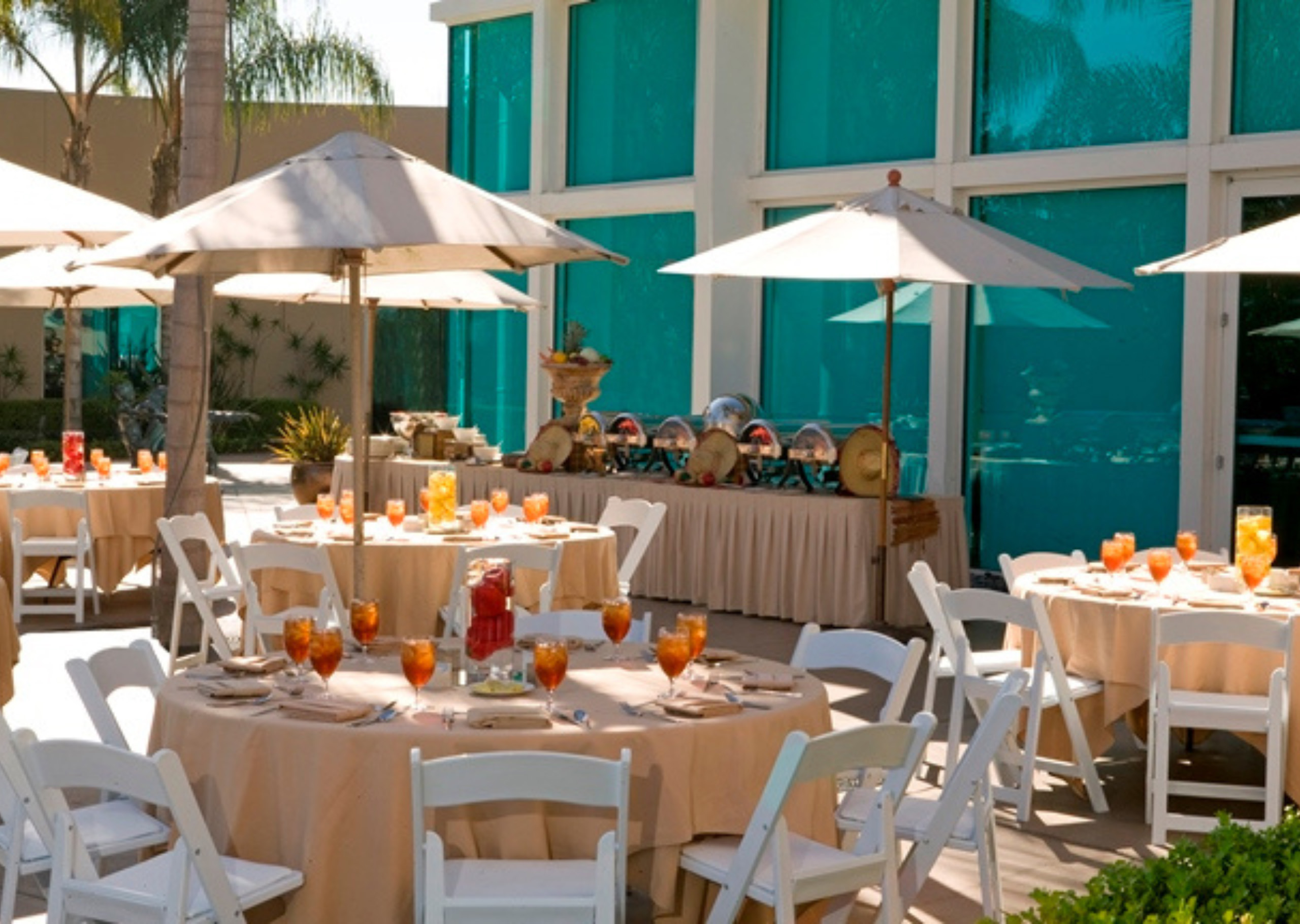 Ballroom Terrace Catering Setup