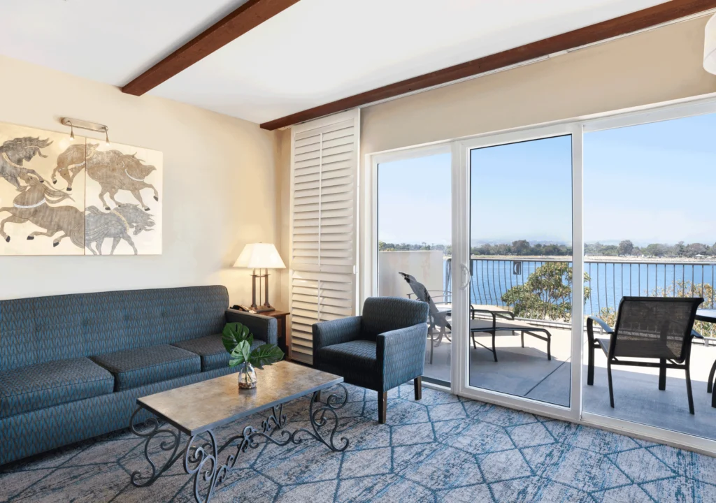 Water's Edge Living room balcony