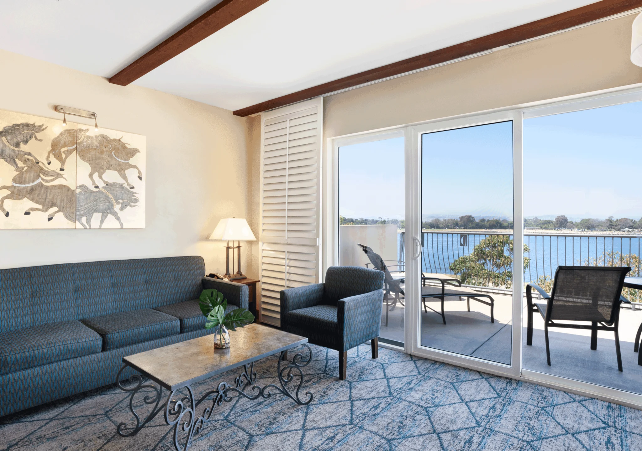 Water's Edge Living room balcony