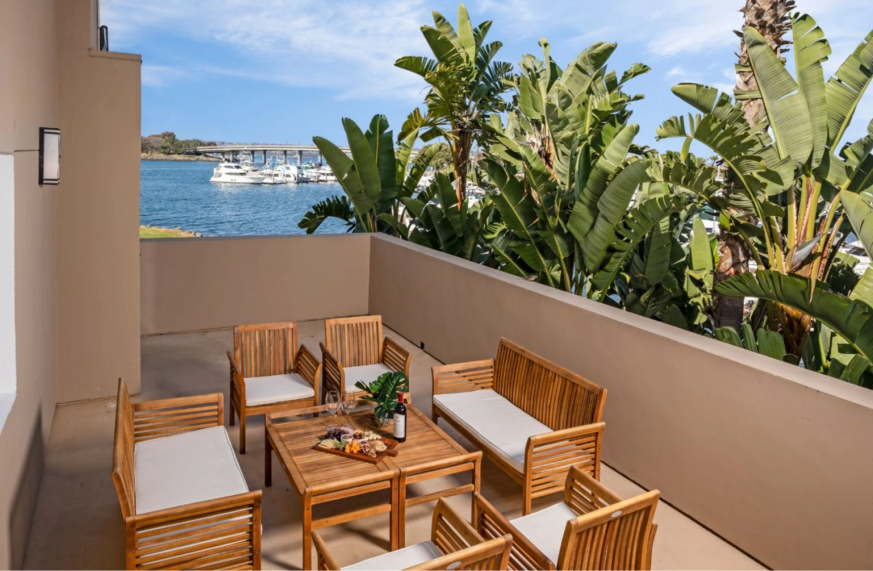 patio deck with the mission bay view