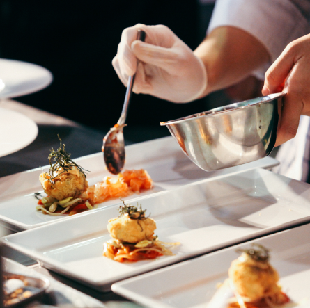 plated hors d'oeuvres