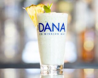 Pina colada in a Dana glass