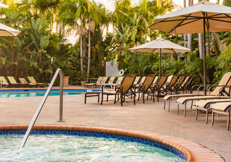 pool and hot tub