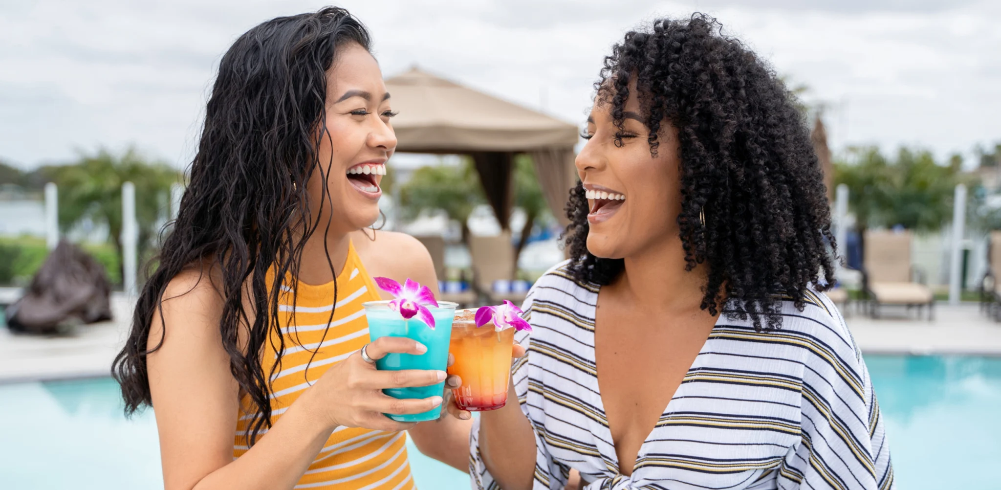 guests drinking cocktails