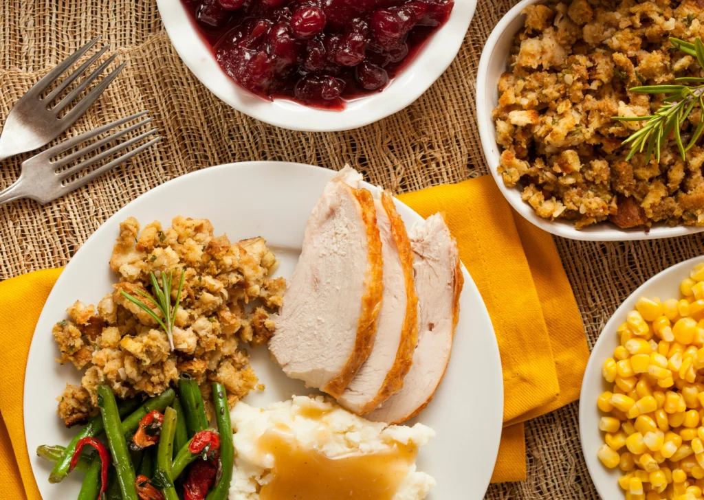 Thanksgiving Dinner dishes