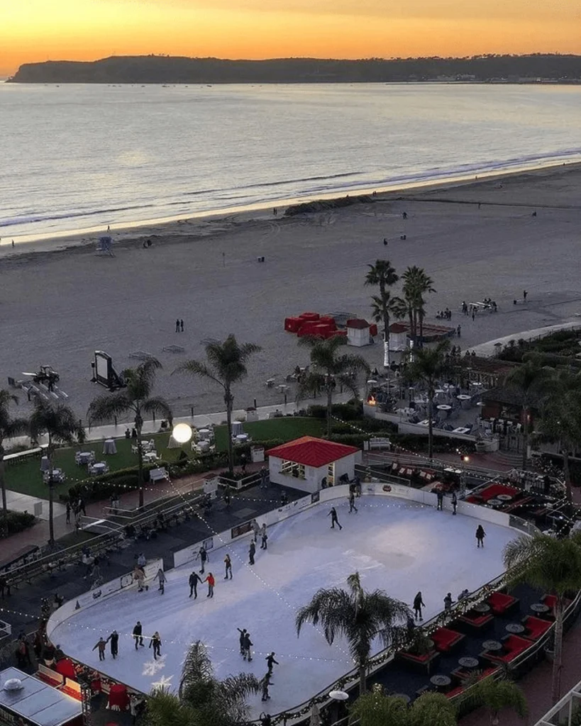 ice rink on the beach