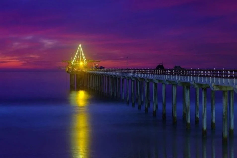 pier at sunset