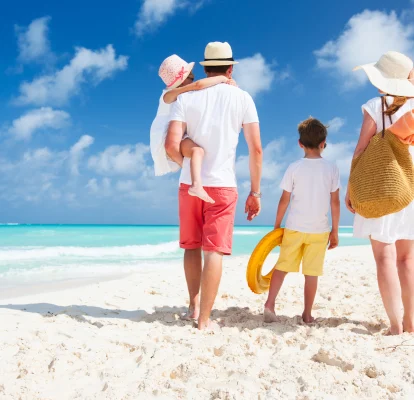 Family on the beach