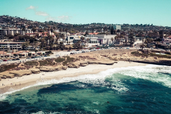 Drone shot of La Jolla Beach