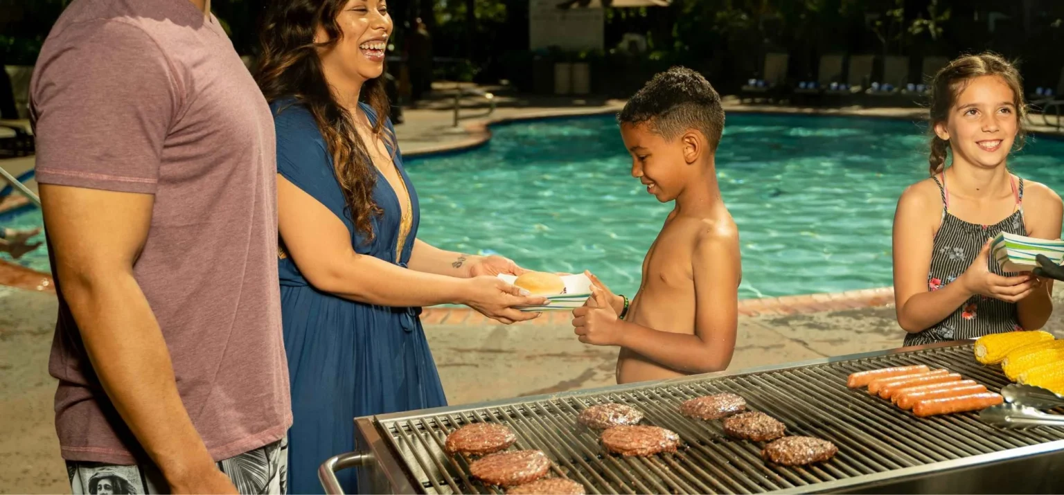 Poolside bbq