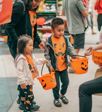 children trick or treating