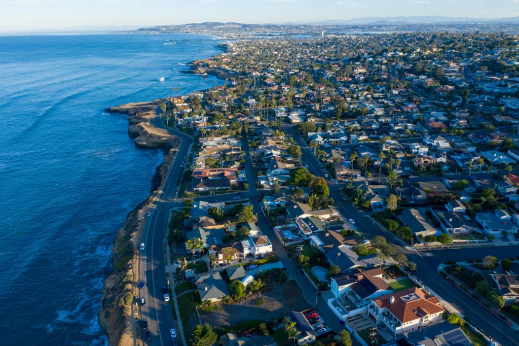 a overhead view of san diego