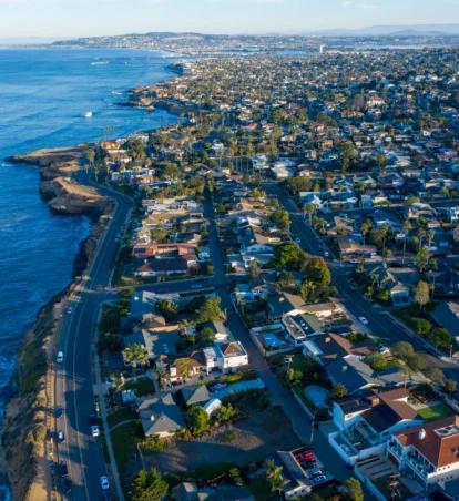 a overhead view of san diego