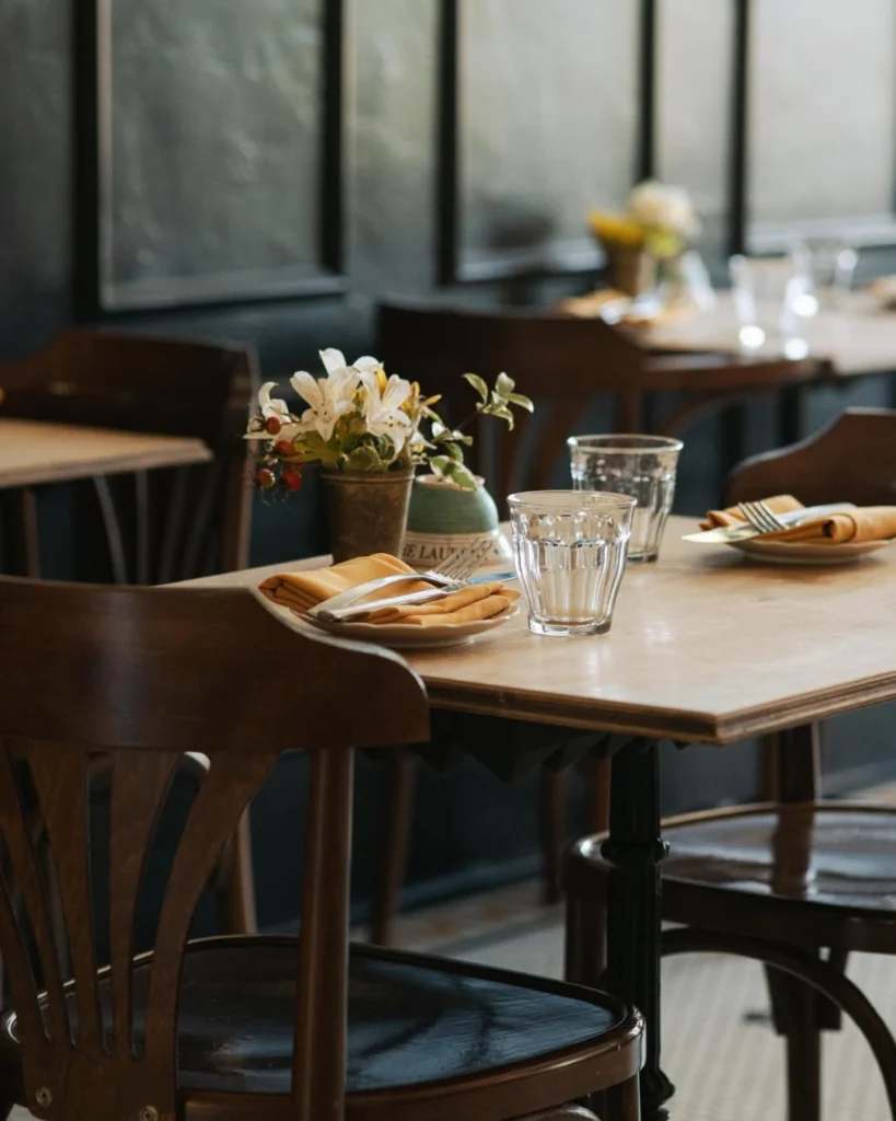 restaurant dining table