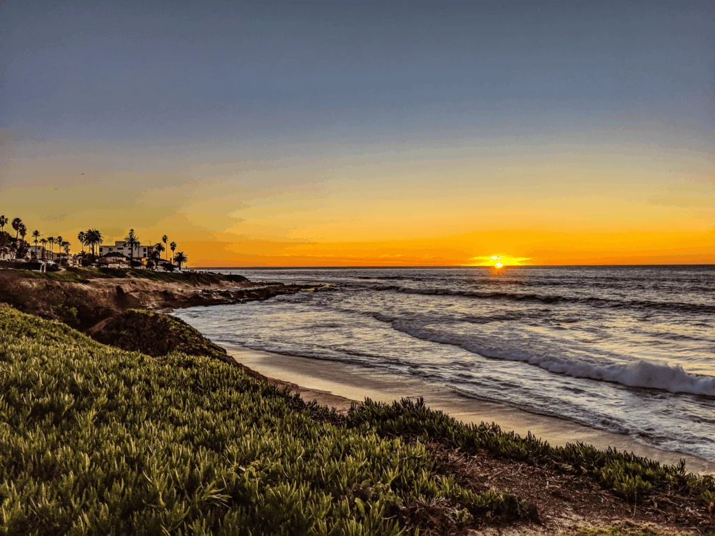 la jolla cove at sunset