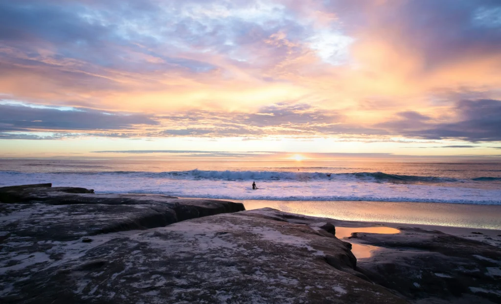 sunset at windansea beach