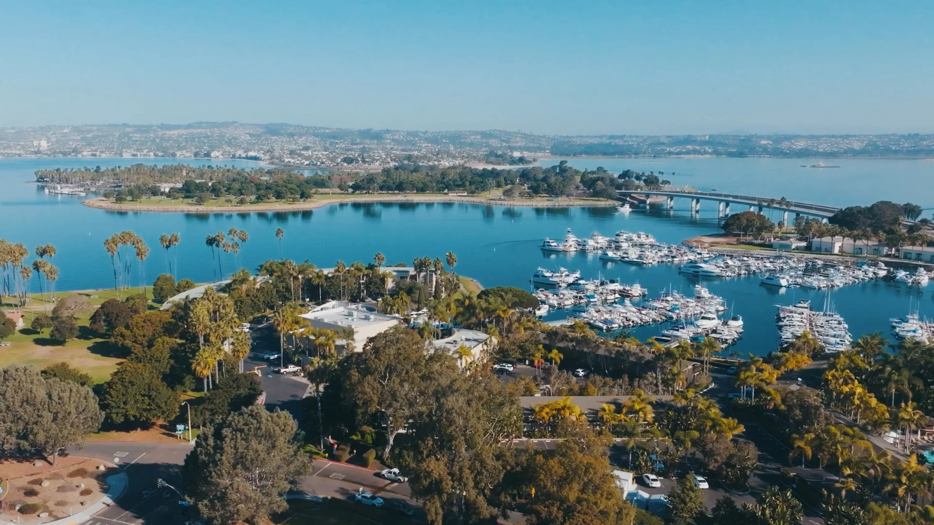 The Dana on mission bay aerial view