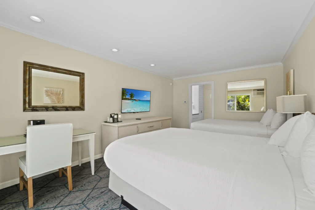 Two queen beds in Lanai Queen at The Dana on Mission Bay San Diego
