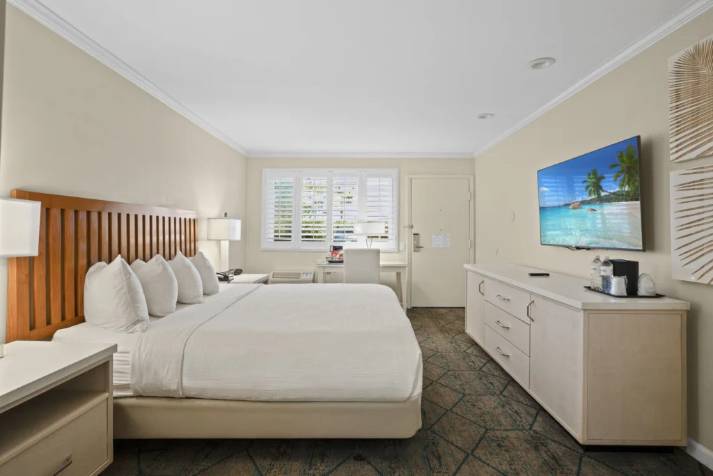 One king bed in Standard King accessible at The Dana on Mission Bay Hotel San Diego