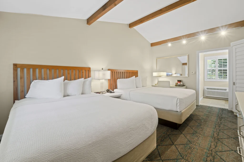two queen beds in Standard Queen Room at The Dana on Mission Bay San Diego