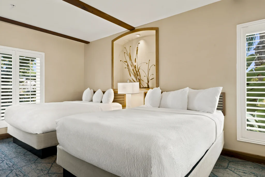 two queen beds in Park View Queen Suite at The Dana on Mission Bay San Diego