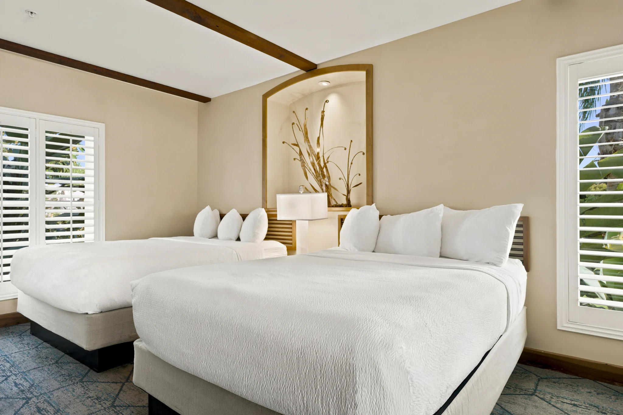 two queen beds in Park View Queen Suite at The Dana on Mission Bay San Diego