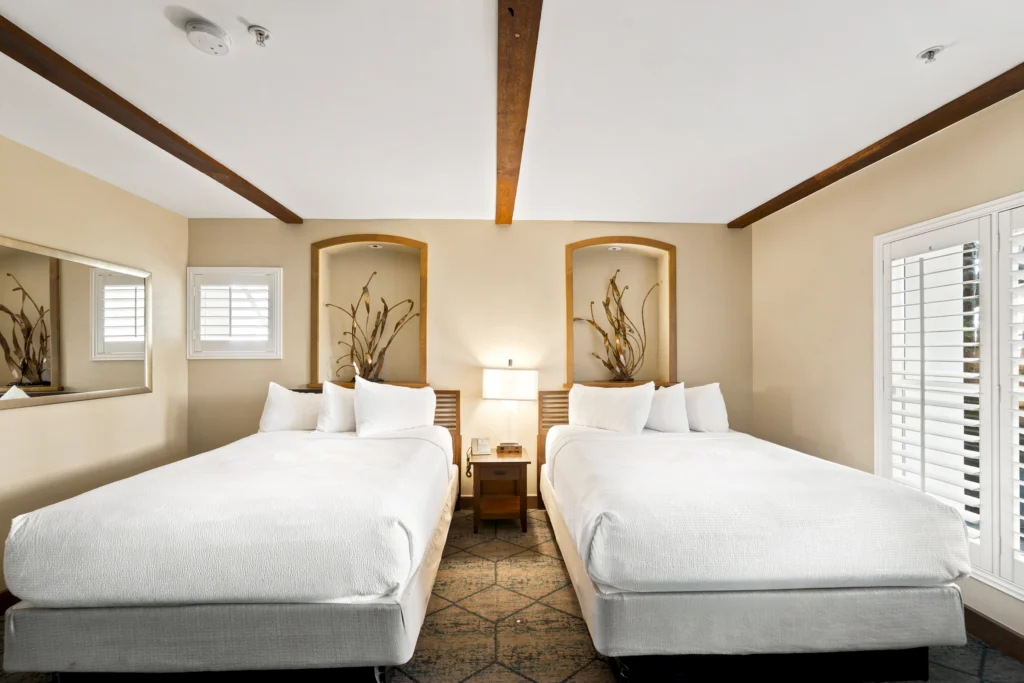 two queen beds in Bay View Queen Suite at The Dana on Mission Bay Hotel San Diego