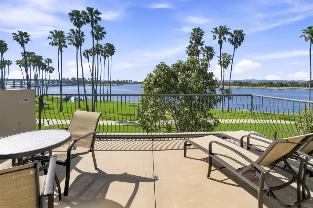 Bay View Balcony in Executive King Spa Suite at The Dana on Mission Bay San Diego